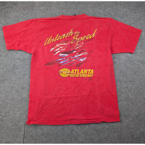 Vintage Atlanta Motor Speedway Shirt Mens XL Y2K Streetwear Faded Graphic Red 90